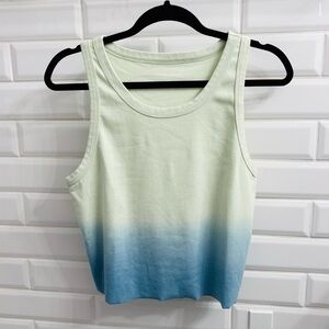 American Eagle Women’s Ombre Cropped Sleeveless Tank Top with Raw Hem